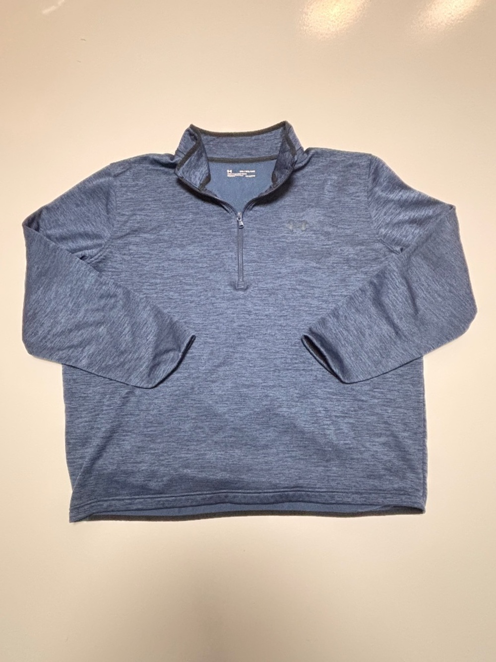 Mens Blue Under Armour Blue 3/4 Zip Pull Over Athletic Sweater Size XL